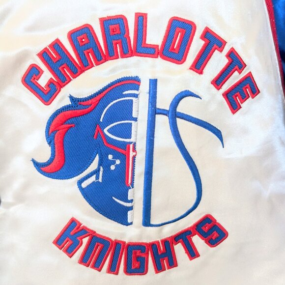 Stephen Curry Men's Headgear Classics Charlotte Knights High School Satin Jacket - Picture 4 of 4